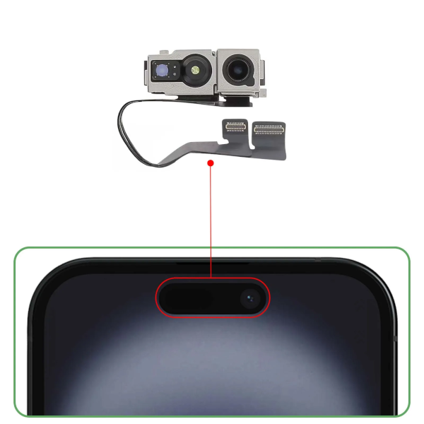 12MP Front Camera Selfie Sensor for Apple iPhone 16