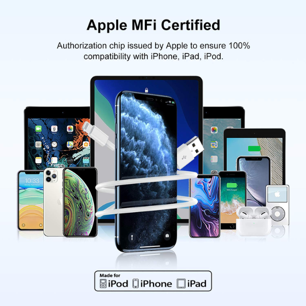iPhone Charger Cable MFi Lightning to USB – 1m