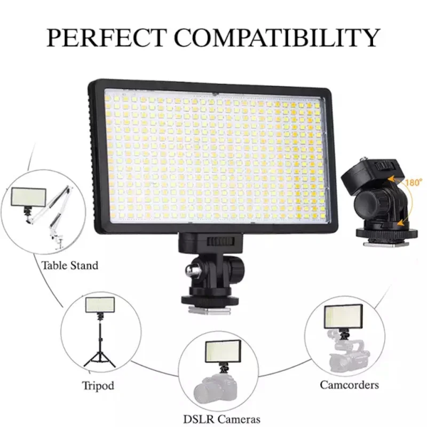 Portable rechargeable RGB fill light with four-leaf diffuser