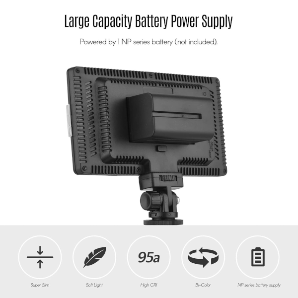 Portable rechargeable RGB fill light with four-leaf diffuser