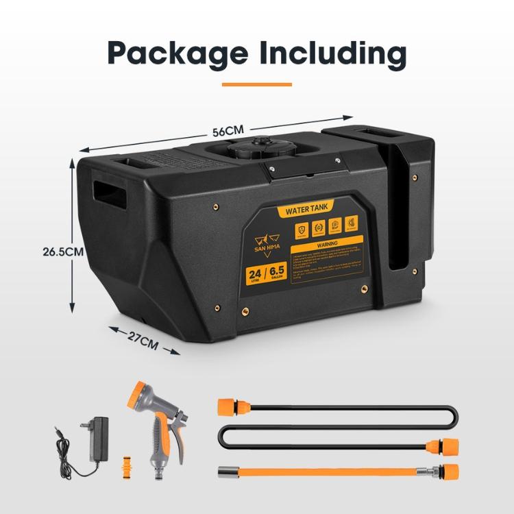 24L Pressurized Water Tank – Camping & Shower