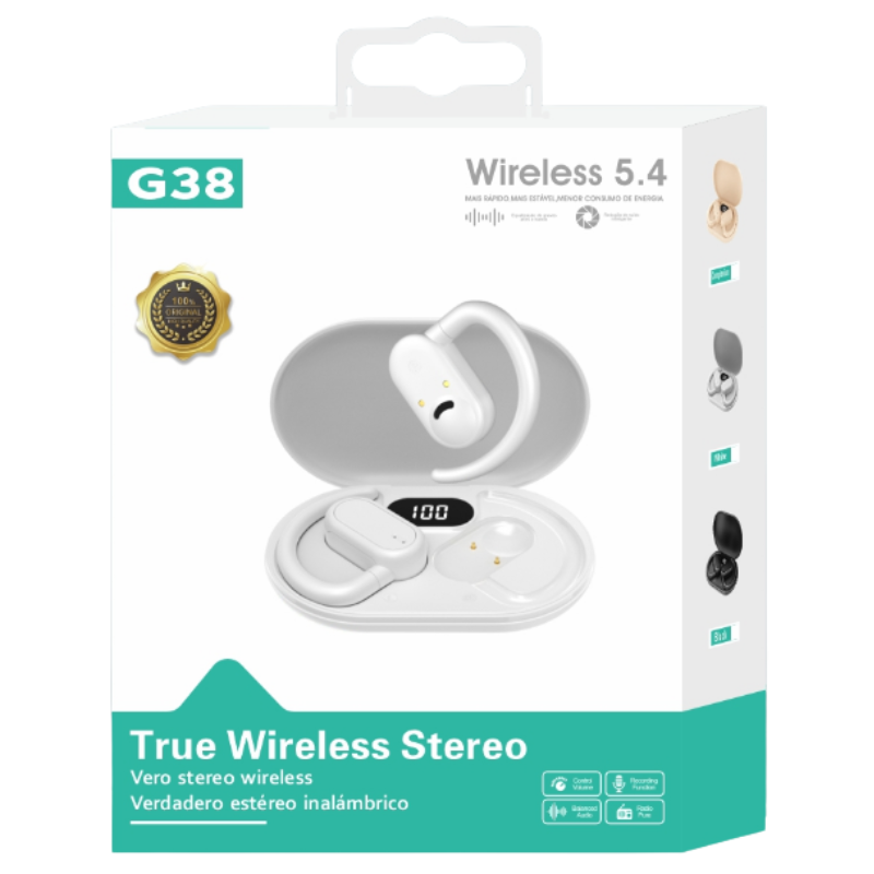 G38 Wireless Earphones – True Wireless Stereo (Bluetooth 5.4)