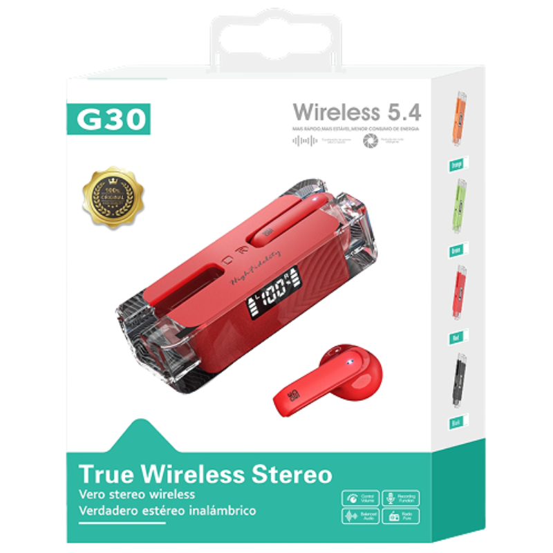 G30 Wireless Earphones – True Wireless Stereo (Bluetooth 5.4)