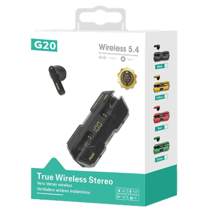G20 Wireless Earphones – True Wireless Stereo (Bluetooth 5.4)