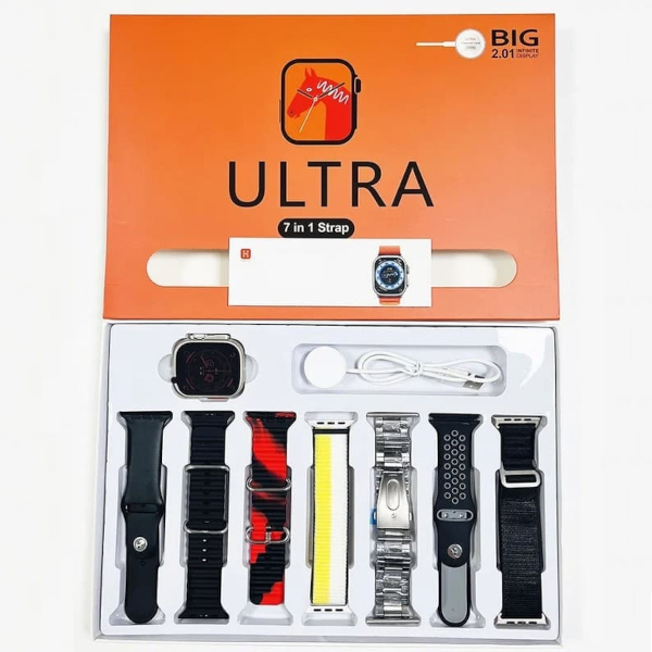 Ultra 7-in-1 Smart Fitness Watch Touch Screen Waterproof BT